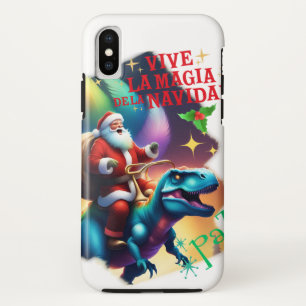 Sinterklaas op een T rex iPhone X Hoesje