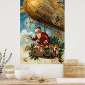 Sinterklaas op het luchtschip poster (Keuken)
