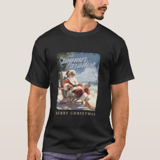Sinterklaas op het strand wenst u een vrolijke Chr T-shirt