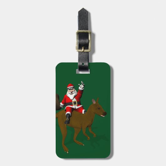 Sinterklaas op Kangaroo Bagagelabel (Voorkant verticaal)