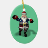 Sinterklaas op kerstdag keramisch ornament (Achterkant)