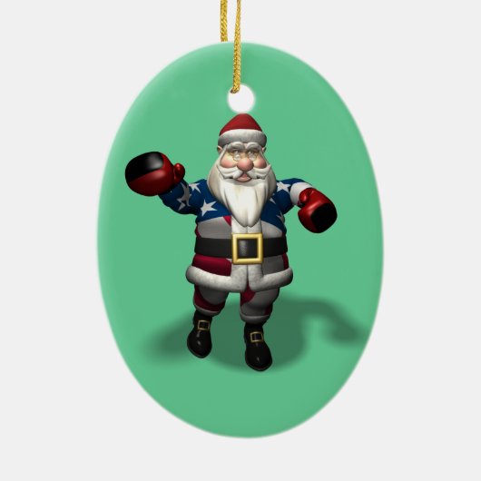 Sinterklaas op kerstdag keramisch ornament (Achterkant)