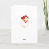 Sinterklaas op Lichtblauwe Kerst Kaart (Achterkant)