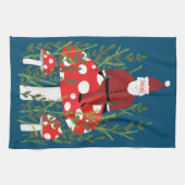 Sinterklaas op Magische paddenstoel Theedoek (Horizontaal)