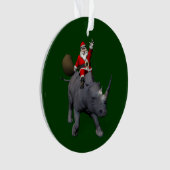 Sinterklaas op Rhinoceros Ornament (voorkant)