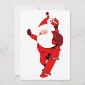 Sinterklaas op skateboard feestdagenkaart (Voorkant)