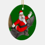 Sinterklaas op vliegende biet keramisch ornament (Rechts)