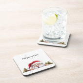 Sinterklaas Peeking Kerstboom Bier Onderzetter (Rechterzijde)