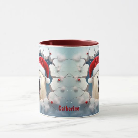 Sinterklaas Polar Beer Sneeuwwand Mok (Midden)