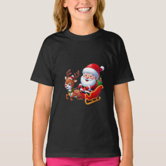 Sinterklaas & rendier Cartoon Graphic T-Shirt Boy
