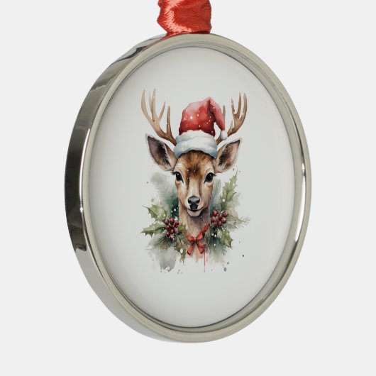 Sinterklaas rendieren kerstversiering metalen ornament (Rechts)