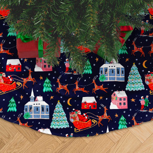 Sinterklaas & Rendieren Nacht Kerstmis Noordse Dor Kerstboom Rok