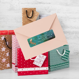 Sinterklaas rendieren retour adres label