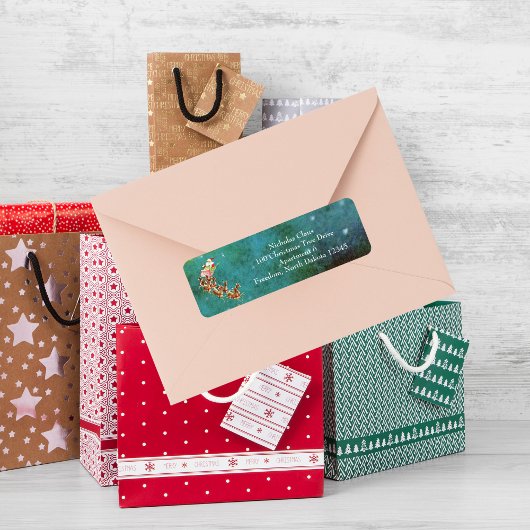  Sinterklaas rendieren retour adres label