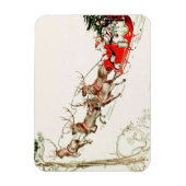  Sinterklaas rendieren slee kerstavond Magneet (Verticaal)