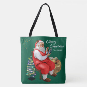 Sinterklaas repareert Speelgoed-Canvas tas