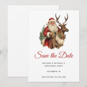  Sinterklaas Rijden Een Rendier Kerstmis Save The Date (Voorkant / Achterkant)