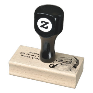 Sinterklaas Roken Een Pijp Noordpool Alaska Rubberstempel
