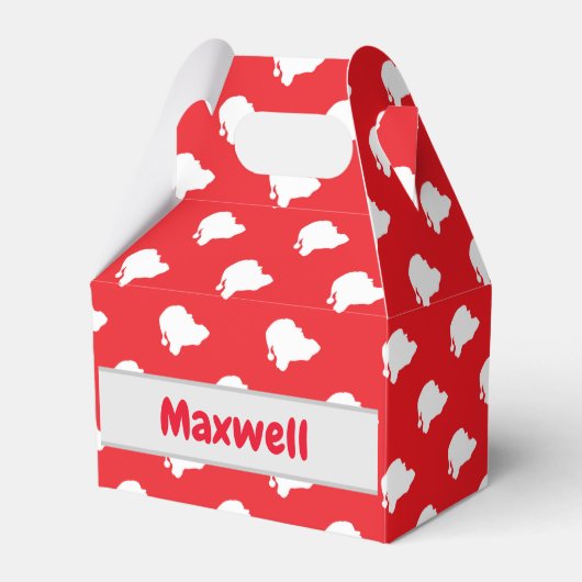 Sinterklaas rood bedankdoosjes (Voorkant Zijde)