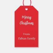 Sinterklaas rood cadeaulabel (Achterkant)