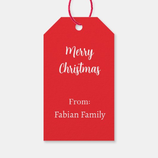 Sinterklaas rood cadeaulabel (Achterkant)