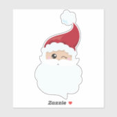 Sinterklaas, Santa Hat, Winking Santa, Kerstmis Sticker (Vel)