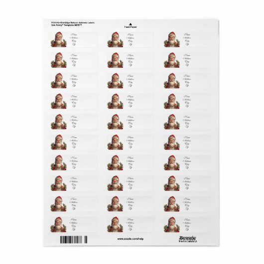 Sinterklaas Sinterklaas Kerstmis Etiket (Full Sheet)