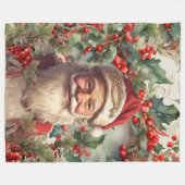 Sinterklaas Sinterklaas Kerstmis Fleece Deken (Voorkant (Horizontaal))