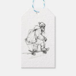 Sinterklaas skateboarden met Cadeaus Cadeaulabel