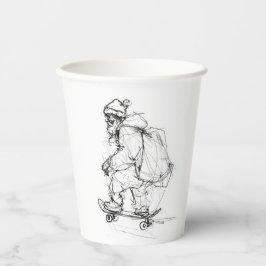 Sinterklaas skateboarden met Cadeaus Papieren Bekers