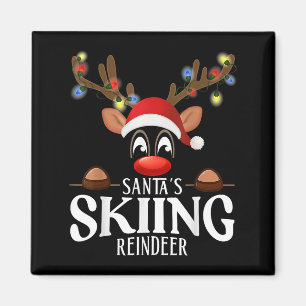 Sinterklaas Skiënde Rendieren Grappige Kerst Match Magneet