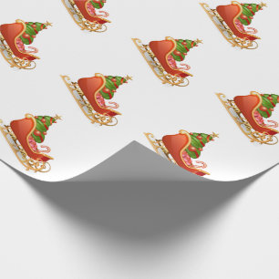 Sinterklaas slee cadeaupapier