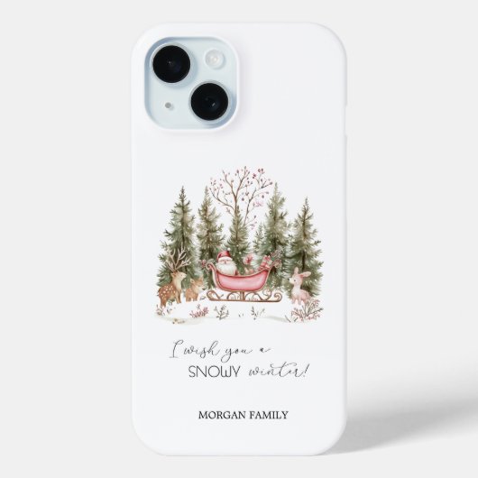 Sinterklaas, Sleigh, Cadeaus Forest Christmas Case-Mate iPhone Case (Achterkant)