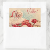  Sinterklaas-sleigh Rechthoekige Sticker (Tas)