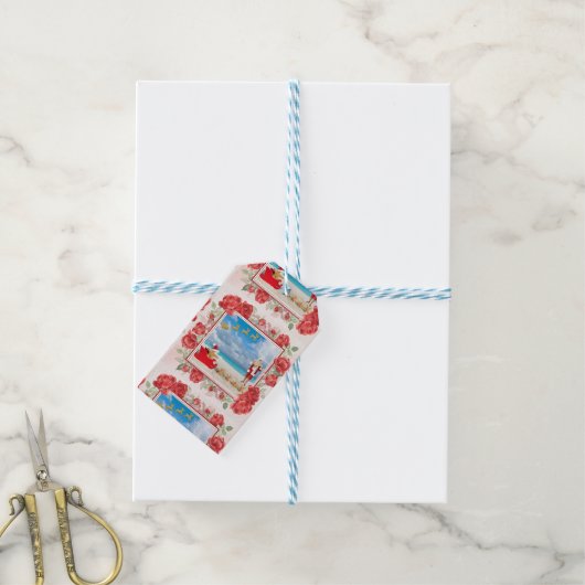 Sinterklaas Sneeuw Cadeaulabel (Met Touw)