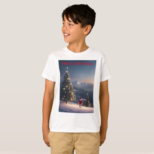 Sinterklaas Sneeuwberg Kinder T-shirt (Voorkant volledig)