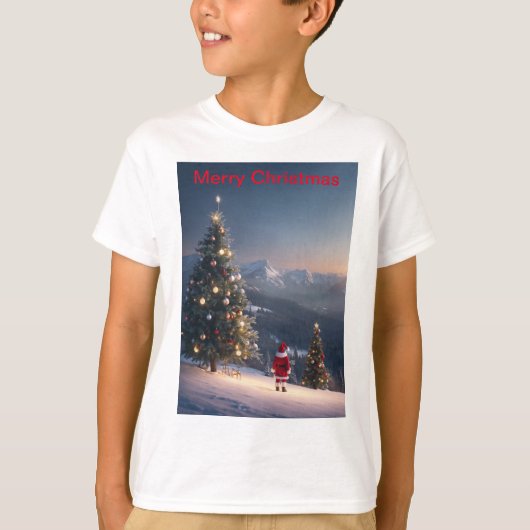 Sinterklaas Sneeuwberg Kinder T-shirt (Voorkant)