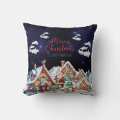 Sinterklaas, Sneeuwman Feestelijke Kerstvakantie Kussen (Voorkant)