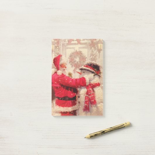  Sinterklaas Sneeuwman Kerstfeest Post-it® Notes (Op bureau)