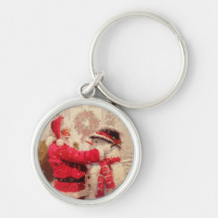 Sinterklaas Sneeuwman Winterkerst Sleutelhanger