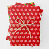 Sinterklaas, Snoep Munt, Kerstmis op rood Inpakpapier Vel (In situ)