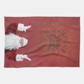 Sinterklaas, Snowflakes, rood Theedoek (Horizontaal)