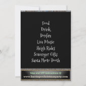 Sinterklaas Snowy Trail Kerstfeest uitnodiging (Achterkant)