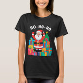 Sinterklaas Speels HO-HO-HO Kerstmis T-Shirt (Voorkant)