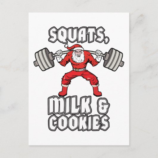 Sinterklaas - Squats, Melk en Cookies Feestdagenkaart (Voorkant)