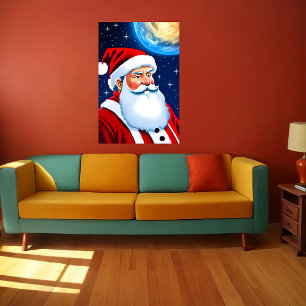 Sinterklaas, sterren en maan   AI Art Poster