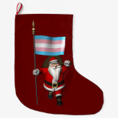 Sinterklaas steunt transgendervlag grote kerstsok (Voorkant)