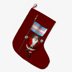 Sinterklaas steunt transgendervlag grote kerstsok