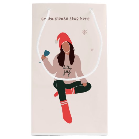 Sinterklaas Stop alsjeblieft hier met feestcadeaut Klein Cadeauzakje (Achterkant)