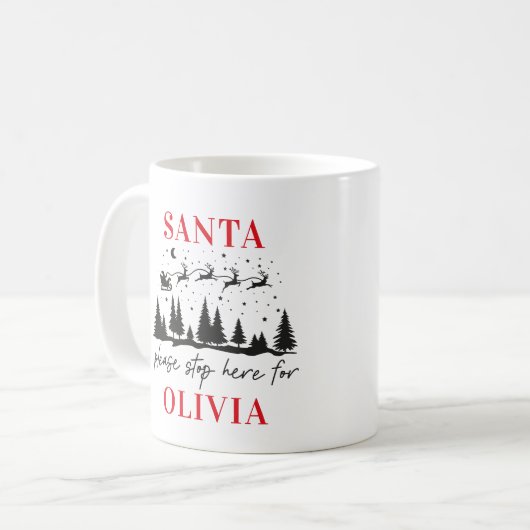 Sinterklaas, stop hier alsjeblieft voor Kerstmis t Koffiemok (Voorkant links)